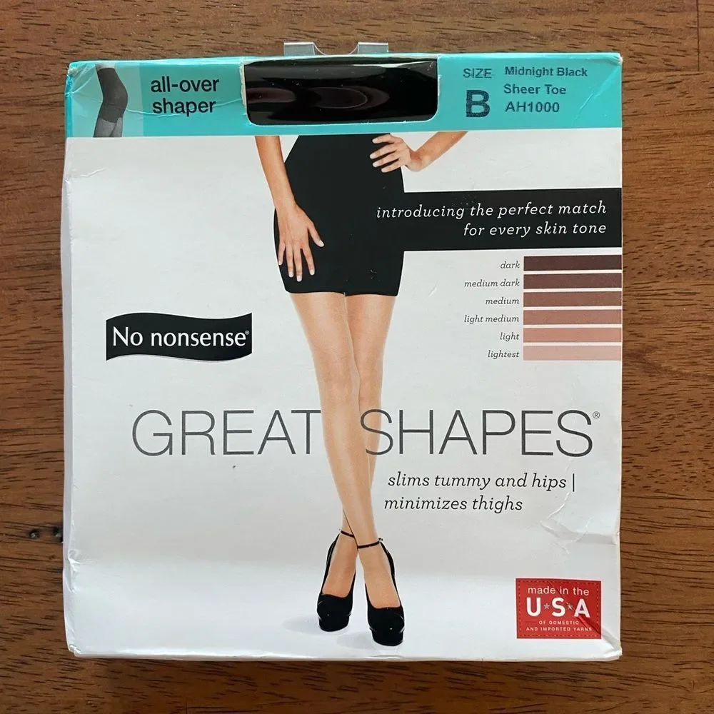 No nonsense Great Shapes All Over Shaping Tights Pantyhose Size B